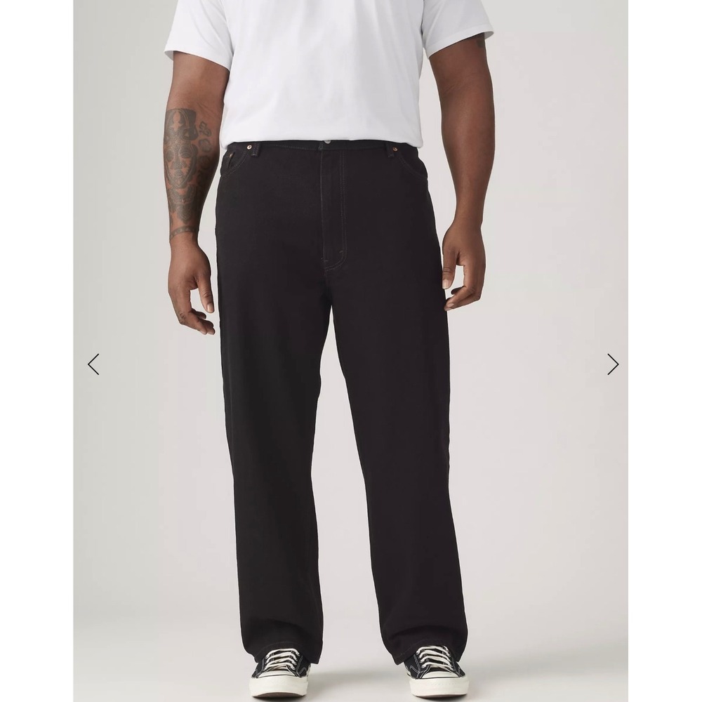 Levis 550 Relaxed Fit Tapered Leg Black Jeans Mens Big and Tall 56x30 NWT